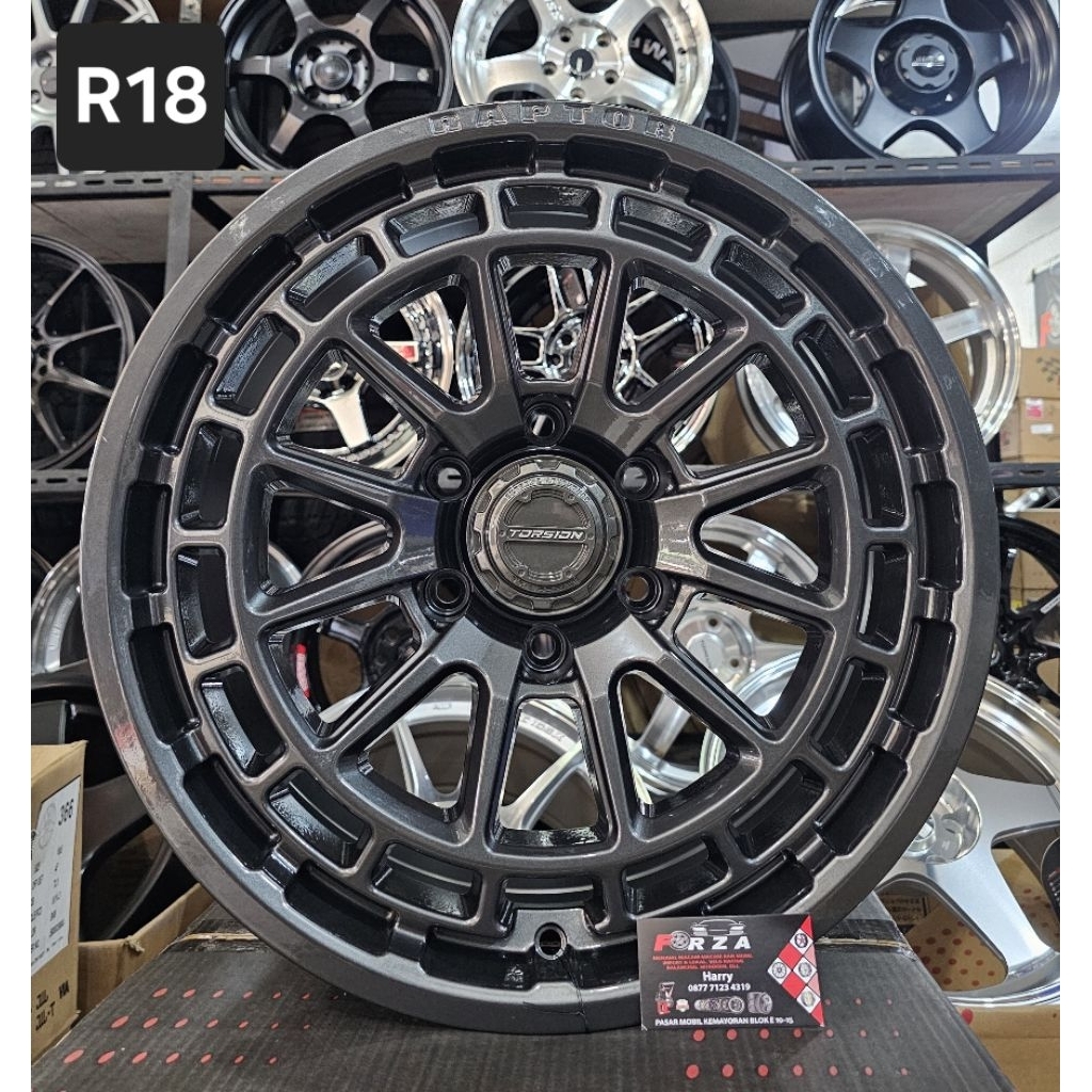 Velg Torsion Raptor R18 PCD6x139.7 Ej titan. Lebar 9 ET 10