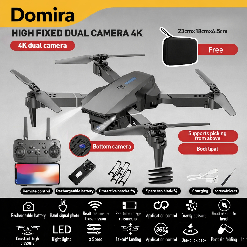 E88 Pro Drone/E99 Pro Drone Anti Tabrak Drone Mini Dengan Kamera HD Drone Smart Drone E88 Pro 4K/E99