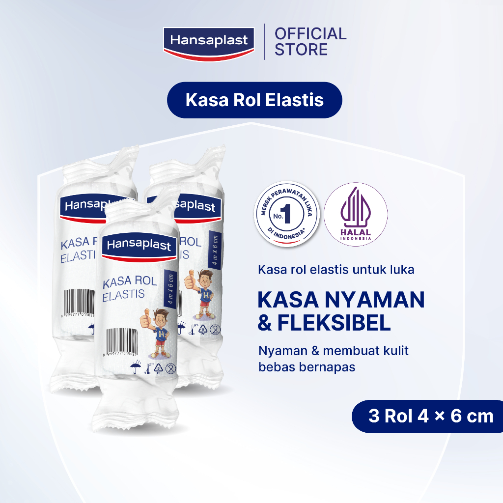 HANSAPLAST Perban Steril Kasa Roll Elastis isi 1 P3K Kain Kasa - Best Value