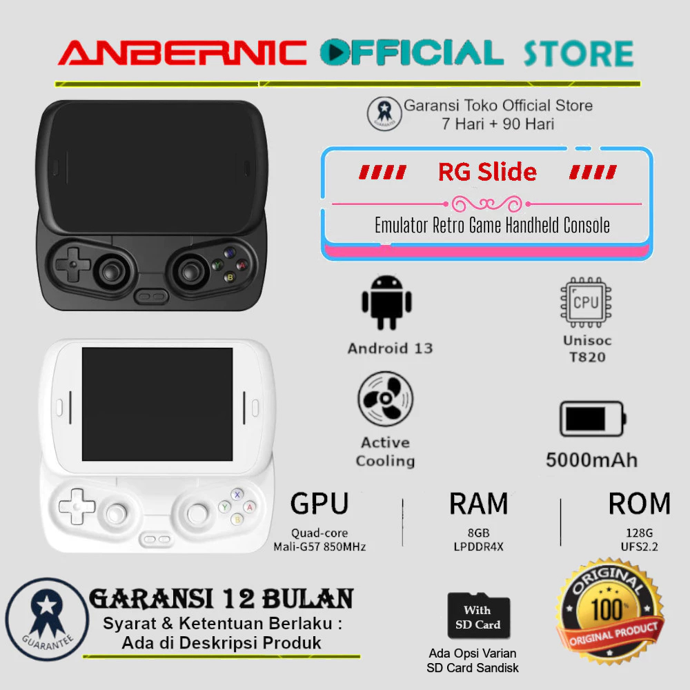 ANBERNIC RG Slide Handheld Retro Video Game Console Game Classic Game PS1 PSP PS2 Portable Android O