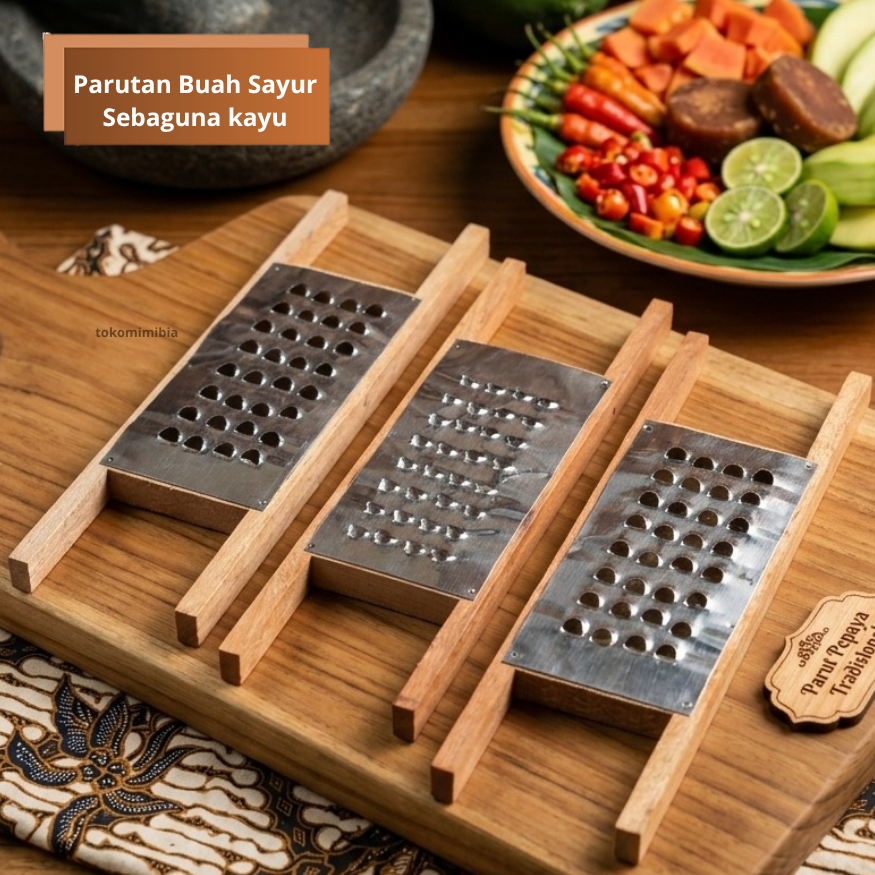 Parut Rujak Serut Kayu / Parutan Buah Sayur Tradisional H