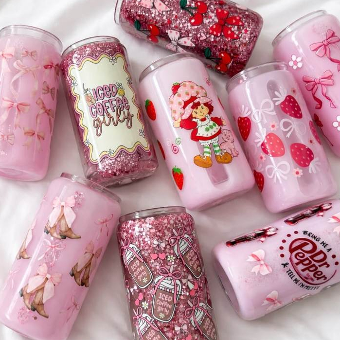 Custom Snow Globe Glass Tumbler