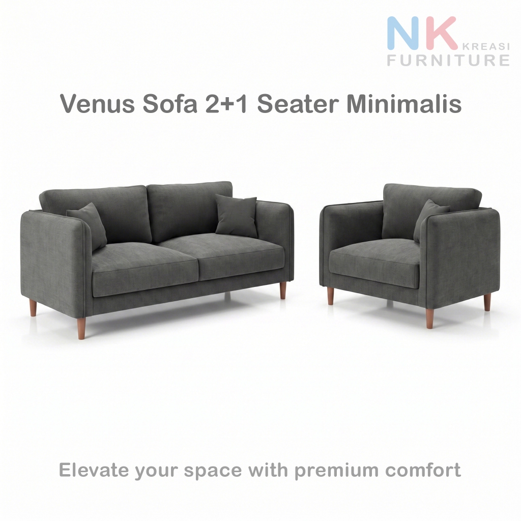 Venus Sofa 2 Seater, Sofa 2 Dudukan mewah, Sofa 2 Seater Minimalis Modern