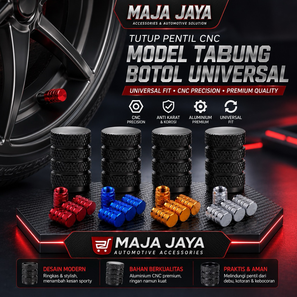 Tutup pentil model tabung botol motor Full Cnc Warna Tutup pentil Mobil tutup pentil sepeda