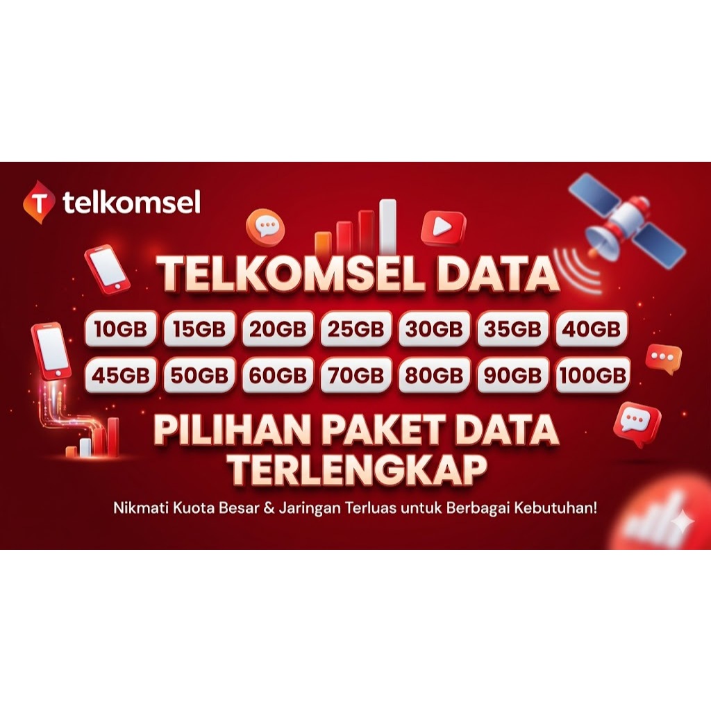 telkomsel omg Flazz 3GB 5GB 10GB 15GB 20GB 25GB 30GB 25GB 30GB 40GB 50GB 60GB 70GB 80GB 90GB 100GB 2