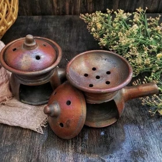 TUNGKU AROMA TERAPI GERABAH / TUNGKU TANAH LIAT / AROMA TERAPI