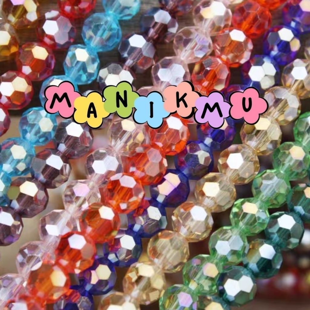 Grosir 69pcs 8mm Bola Lampion Kristal A3 Crystal AAA Beads diy ronce monte mote manik swarovski