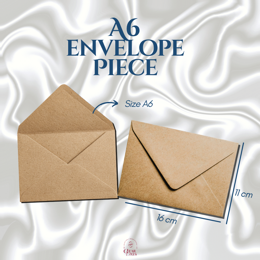 [DEAR DAYS] Amplop A6 / Amplop Kraft / Amplop Coklat / Envelope A6 / Brown Kraft Coklat