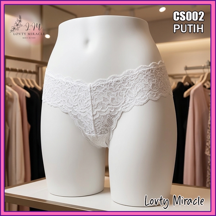 Celana Dalam Wanita Gstring CD Cewek Renda Seamless Satin Kolor Sexy Kancut Thong