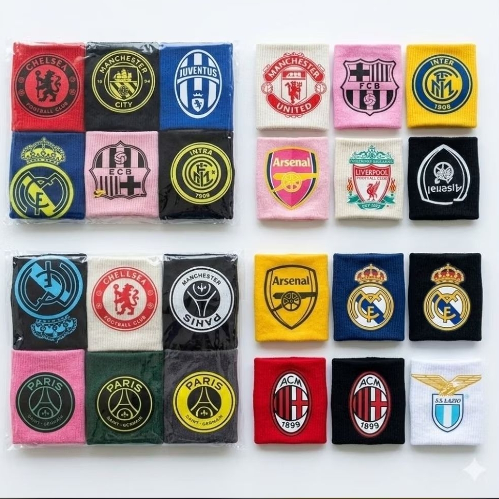 12 pcs deker tangan pendek club bola / deker kain tangan / handban