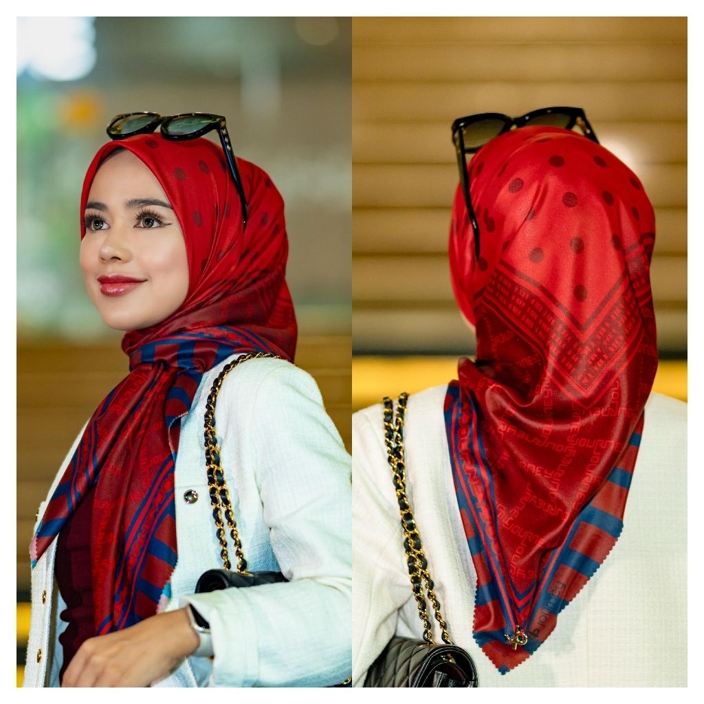 (Kemas Box) Deo Series Journey Secarves JP Voal Journey Jilbab Segi Empat Journey Jilbab Voal Journe