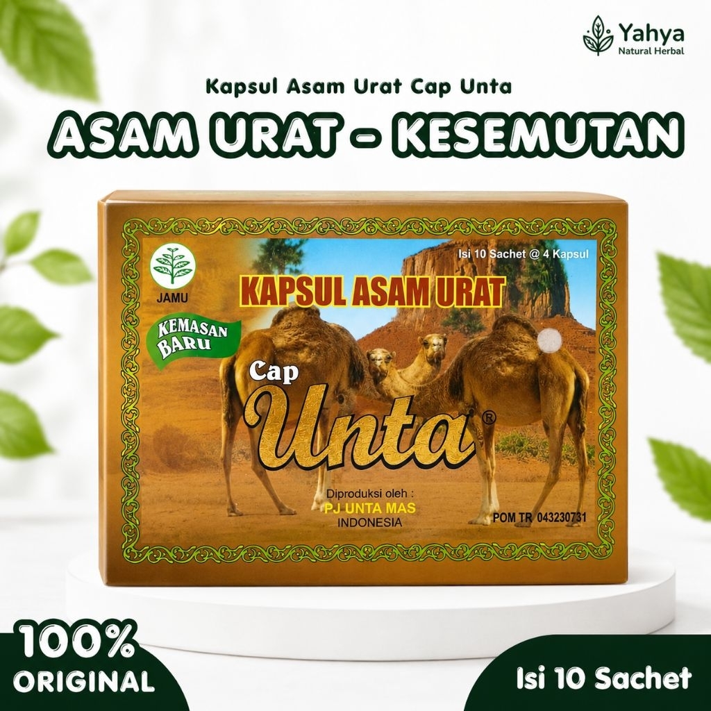 Herbal Kapsul Asam Urat Cap Unta 10 Sachet ORIGINAL - Bantu Atasi Asam Urat Rheumatik