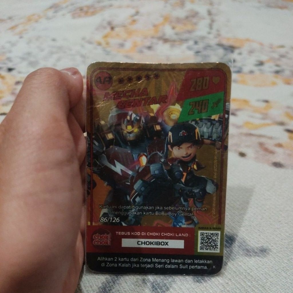 MainanKartu Koleksi Boboiboy AR Mecha Gentar