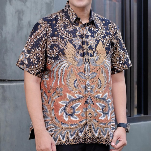 Baju Batik Pria Lapis Furing Lengan Pendek Tebal Halus Adem Premium || Kemeja Batik Tulis Pria Forma