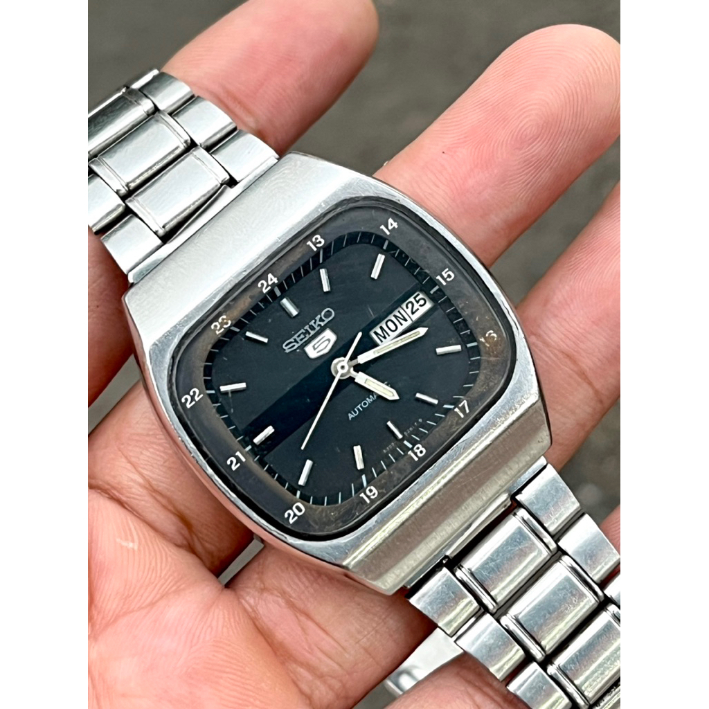 Jam Tangan Seiko 5 Automatic Tank Kotak TV Shape Vintage Unik Murah Rare Jadul Ori Japan