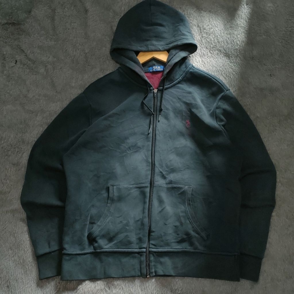 Polo Ralph Lauren Full Zipper Hoodie Fleece Tebal XL