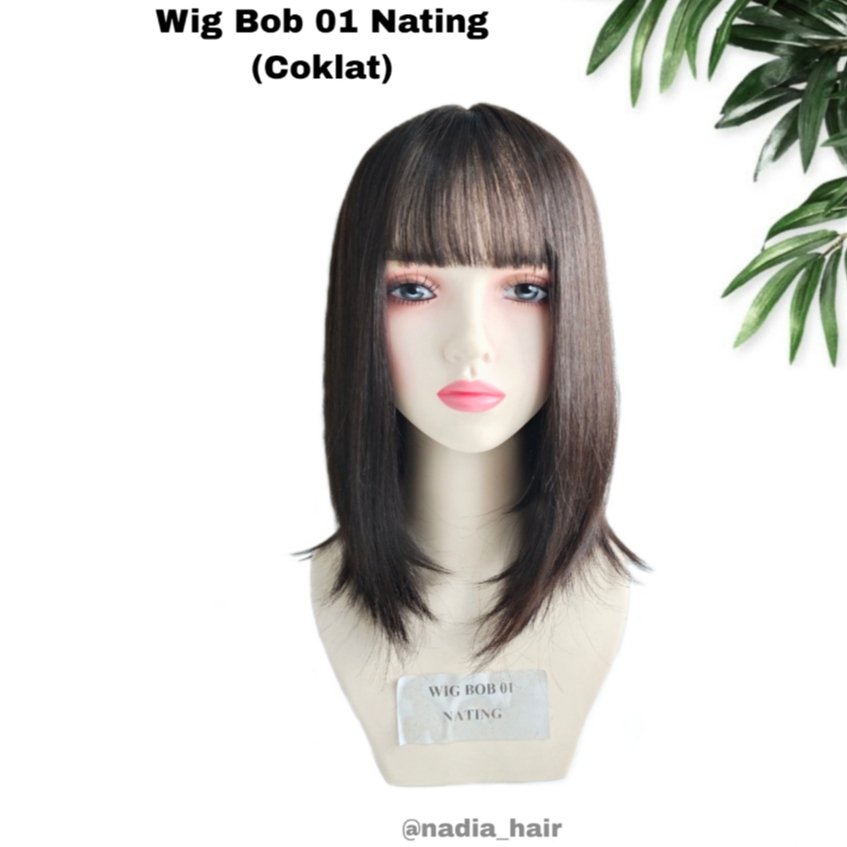 Wig Panjang Wanita/Wig Wanita Bob 01/Wig Wanita/Rambut Palsu Wanita/Wig Poni Wanita