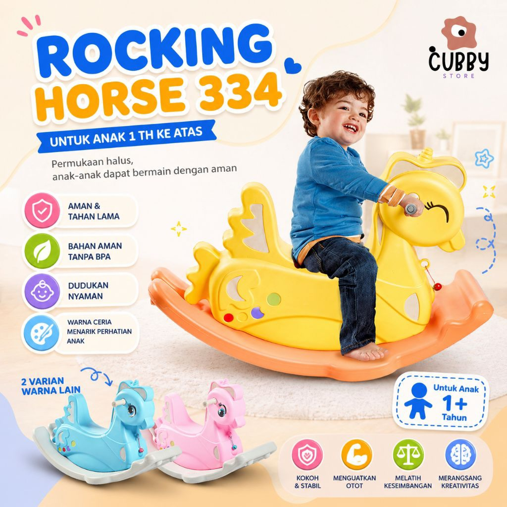 Mainan Anak Kuda Kudaan Rocking Horse 331 333 Mainan Kuda-Kudaan Anak Rocking Horse 334