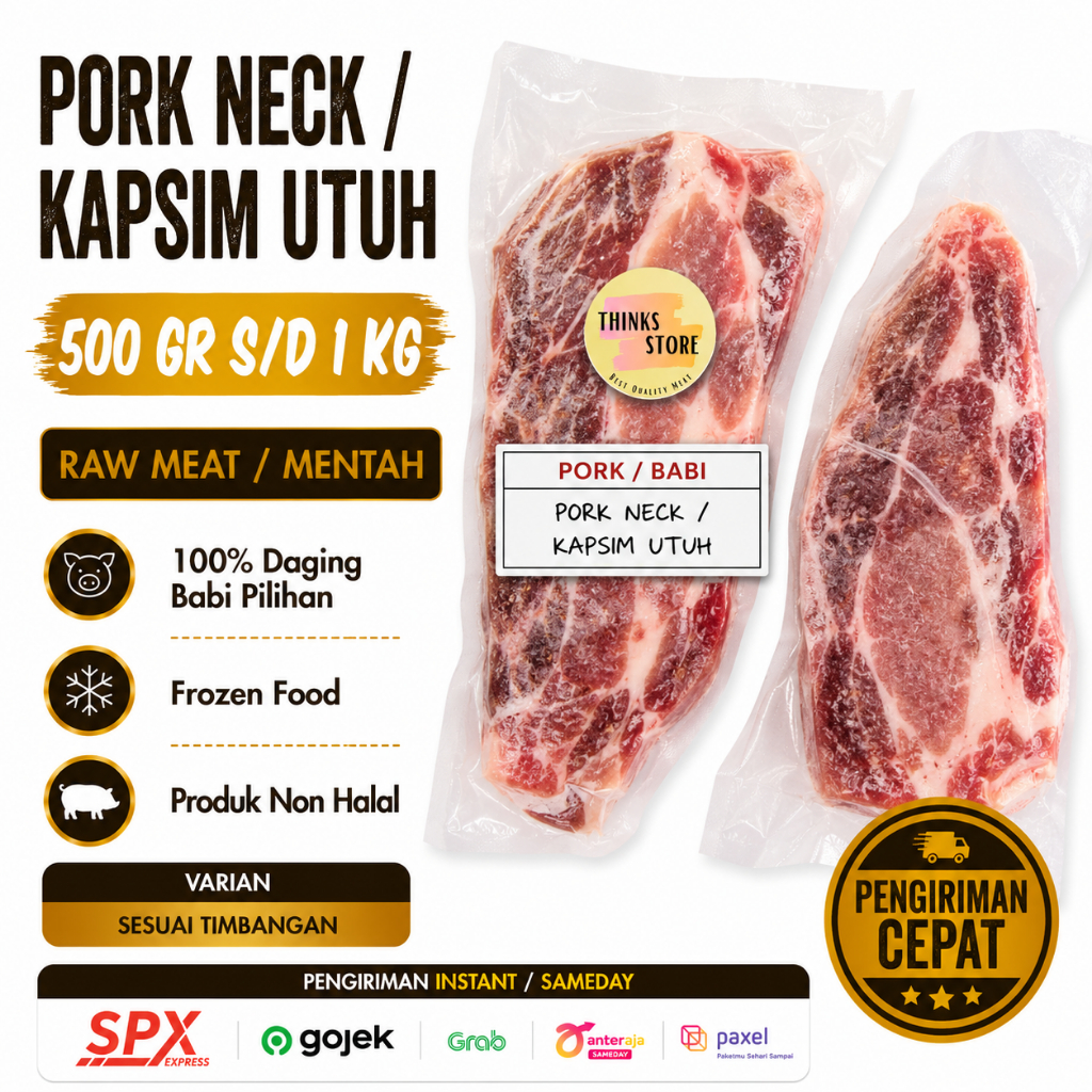 DAGING KAPSIM BABI UTUH - PORK CAPSIM WHOLE - BABI BALI - DAGING BABI