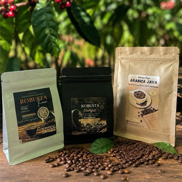 Bundle Kopi Hitam Murah - Robusta Kawi, Robusta Dampit, Arabica Bubuk