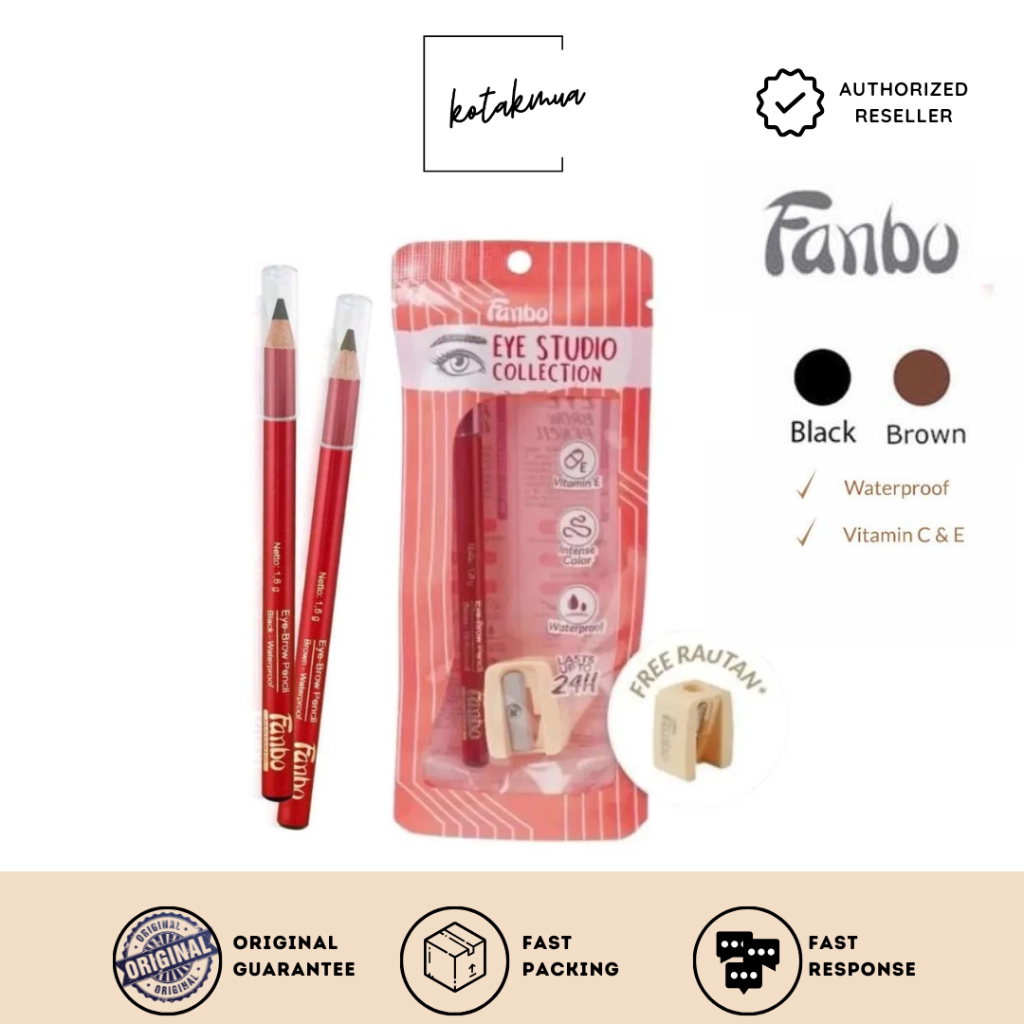 FANBO Pensil Alis - Eyebrow Pencil + rautan