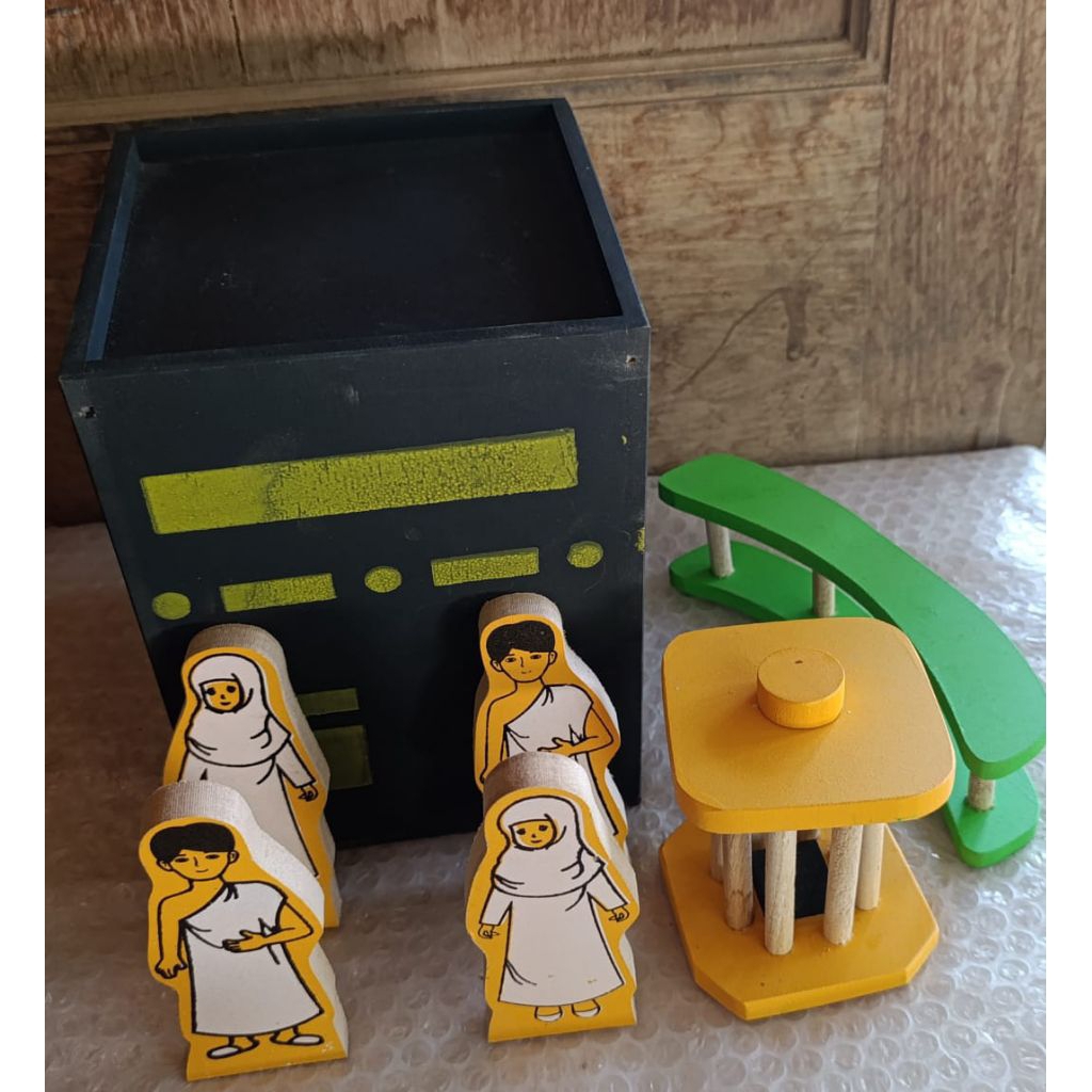 Miniatur Ka' bah / Maket Kakbah / Mainan  Kayu Edukasi  Anak