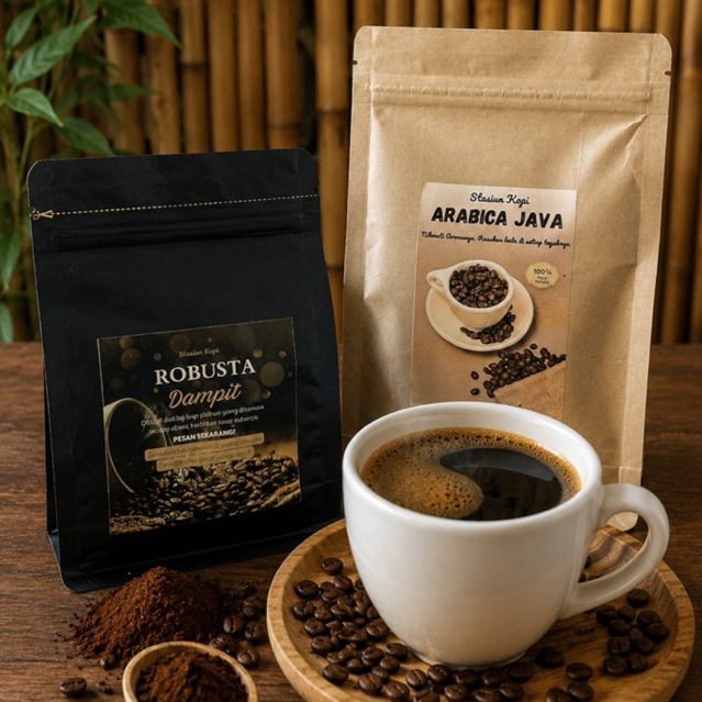 Combo Hemat Kopi Robusta Dampit Premium dan Arabica Java