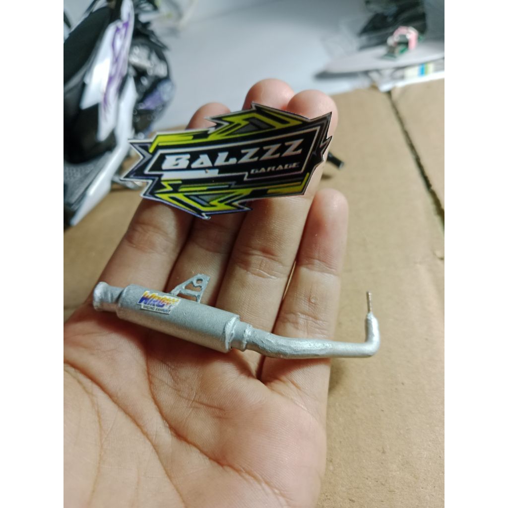 miniatur kenalpot aerox skala 1:12
