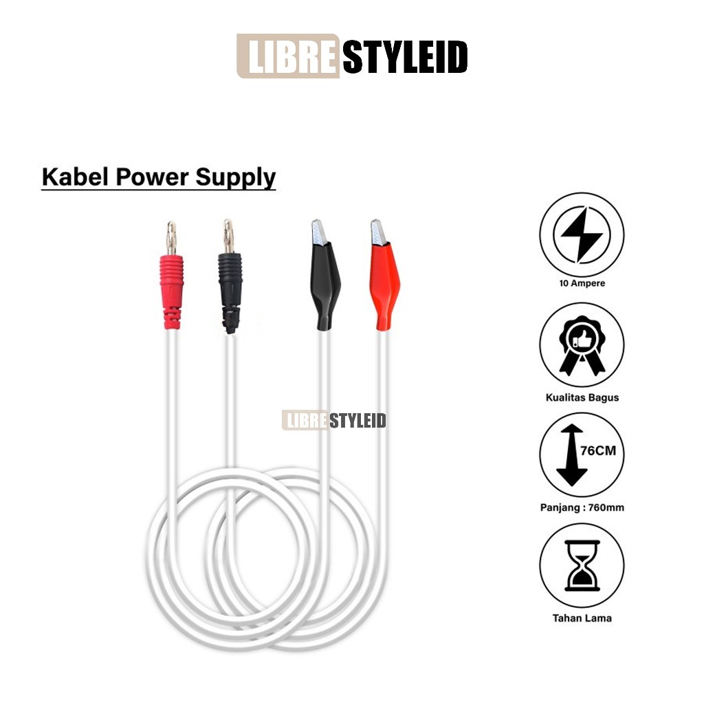 OSS TEAM Kabel Power Supply 10A Original Kabel Catu Daya DC Untuk Service HP Android iPhone PCB Repa