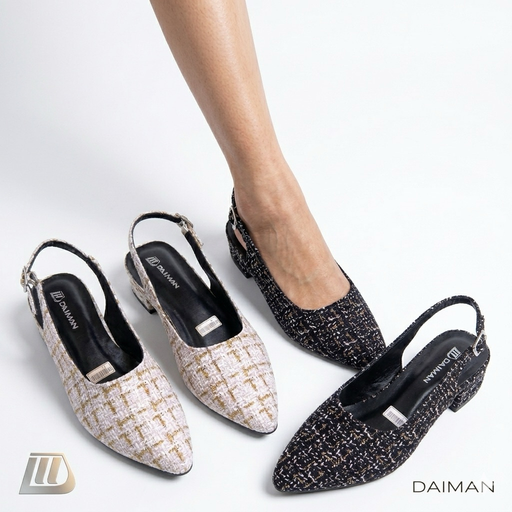 Sandal Flat Shoes Wanita Tali Premium