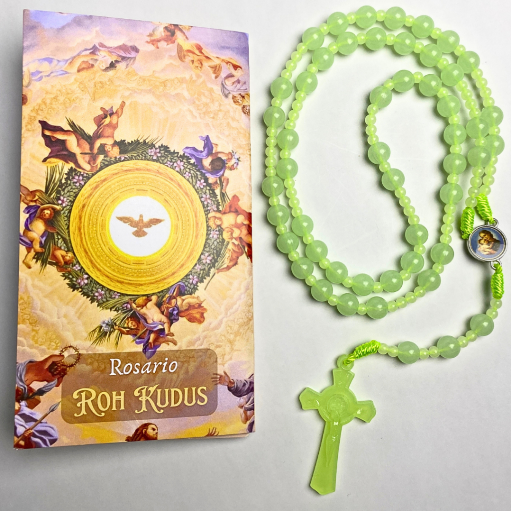 Rosario Roh Kudus Fosfor Menyala Dalam Gelap Premium - Glow In The Dark Unik Premium / Alat Doa Kato