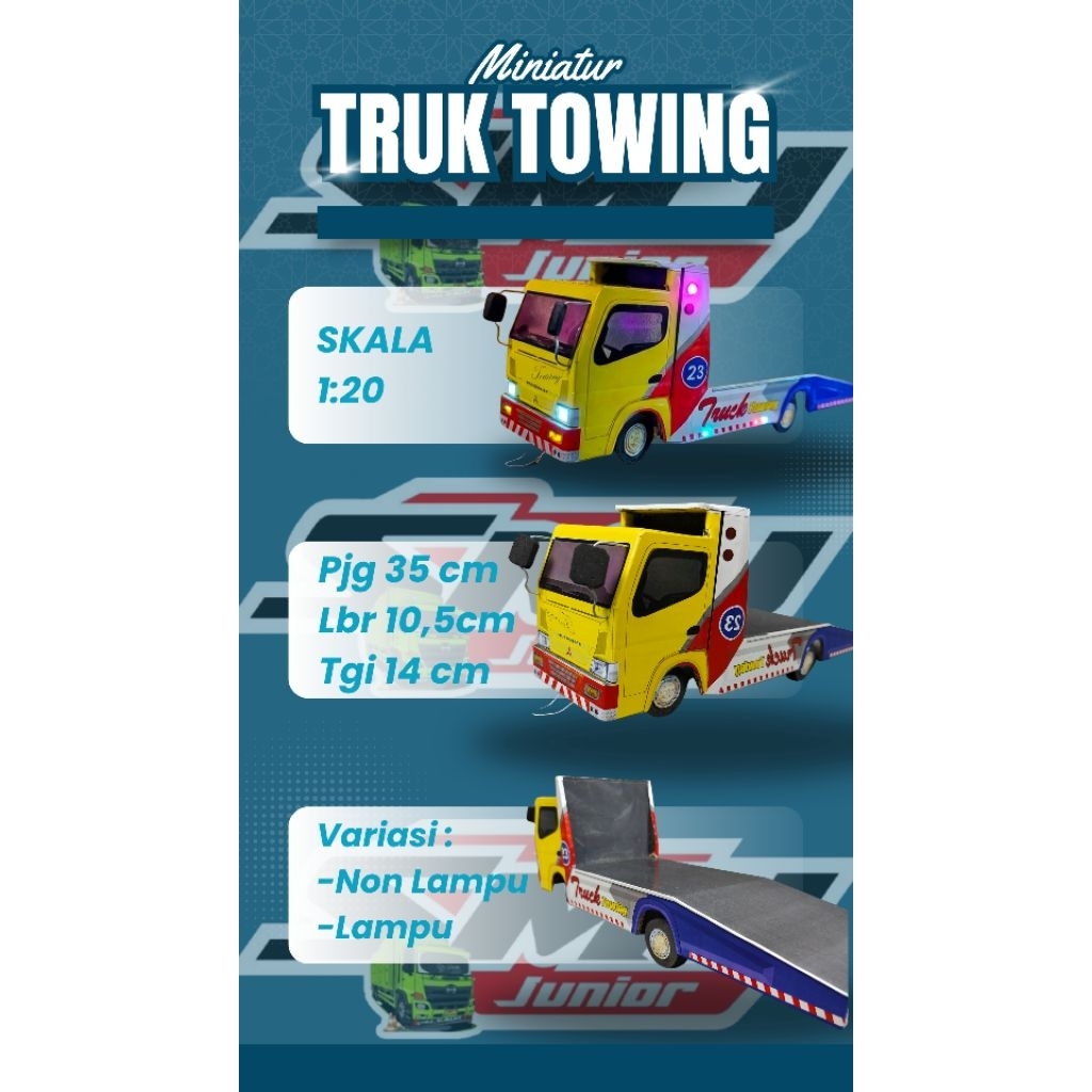 Miniatur Truk Towing