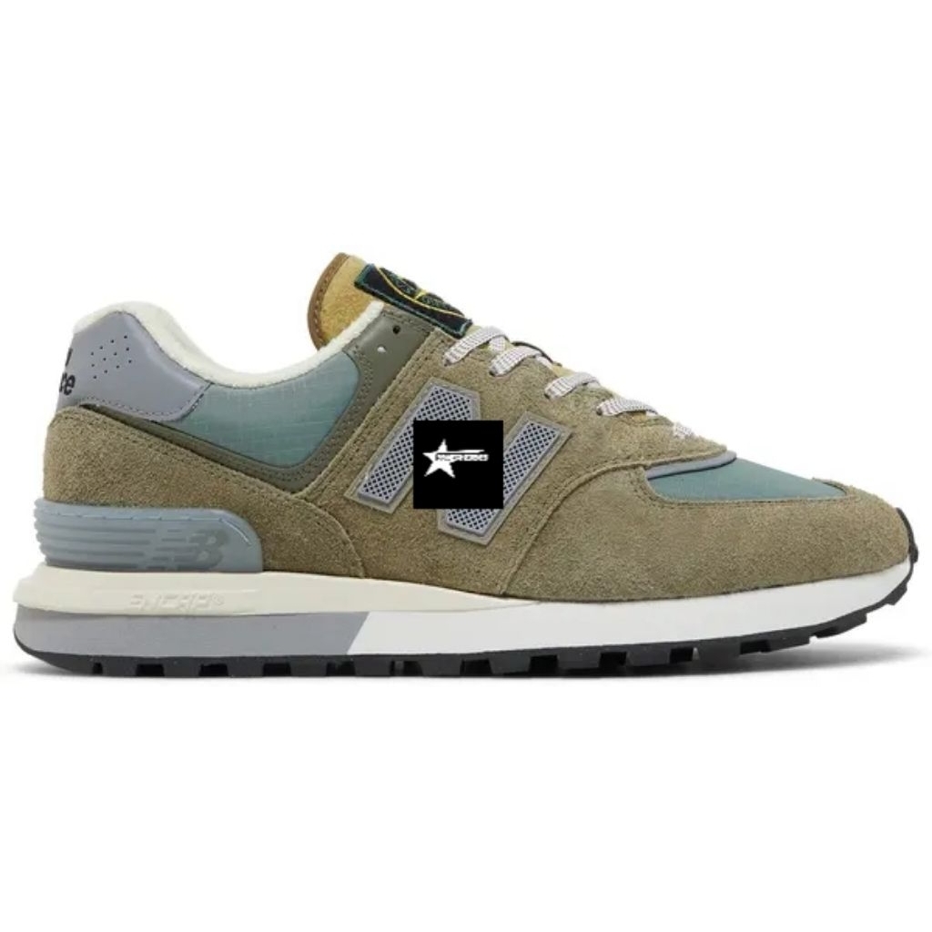 Sepatu Stone Island X NB 574 Legacy Steel Bluee