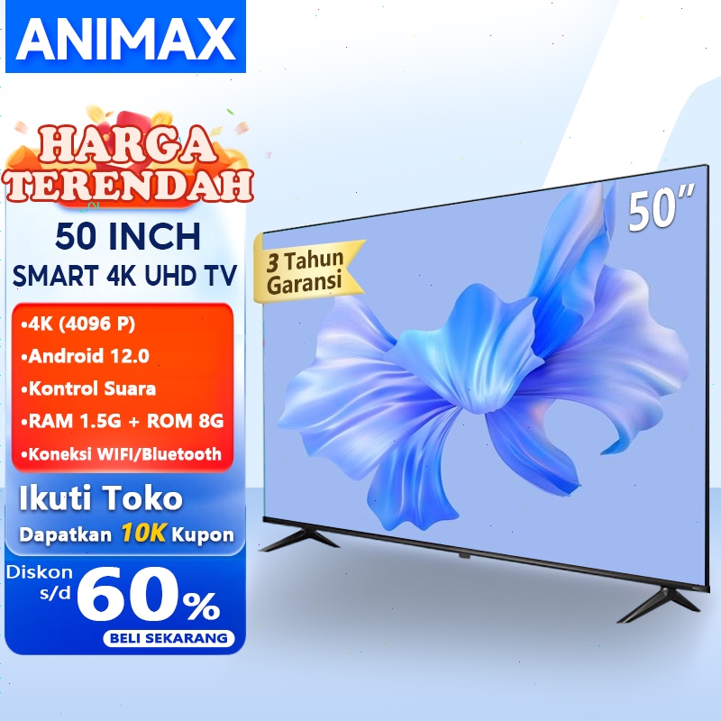 Animax Sakura TV Android 55 inch/50 inch/65 inch TV Smart TV LED 4K UHD/Android 11/Bluetooth/Voice C