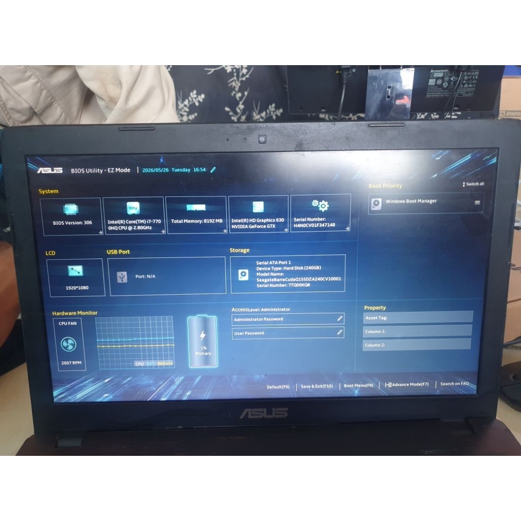 Motherboard Mainboard mesin laptop Asus Rog FX553V / GL553VD Normal