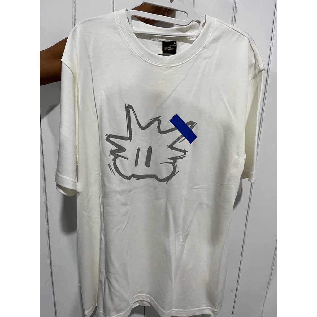 RICKY IS CLOWN PHOTO STICKER REFLECTIVE TEE WHITE
