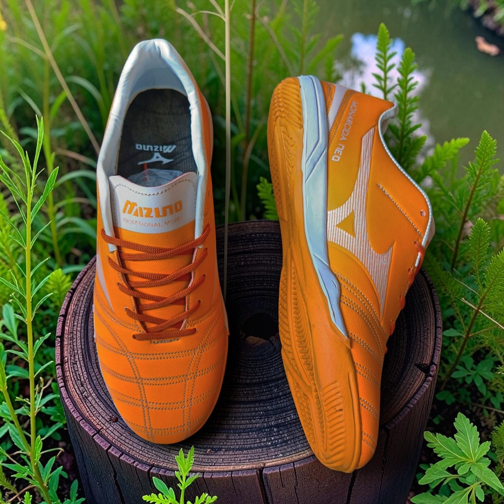 Sepatu Futsal Mizuno Monarcida Pumpkin Orange Termurah