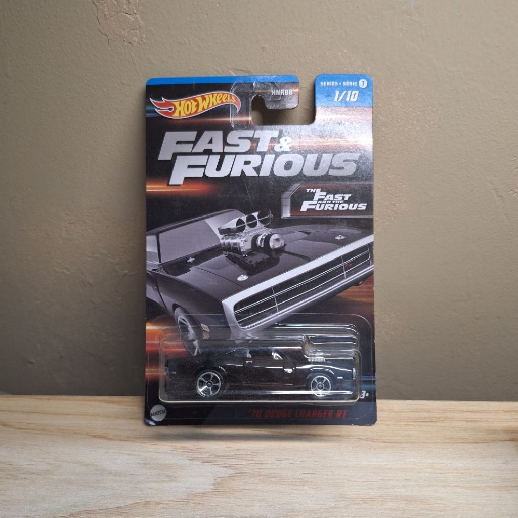 Hot Wheels Fast Furious Series 3 70 Dodge Charger RT (Black/ Hitam)