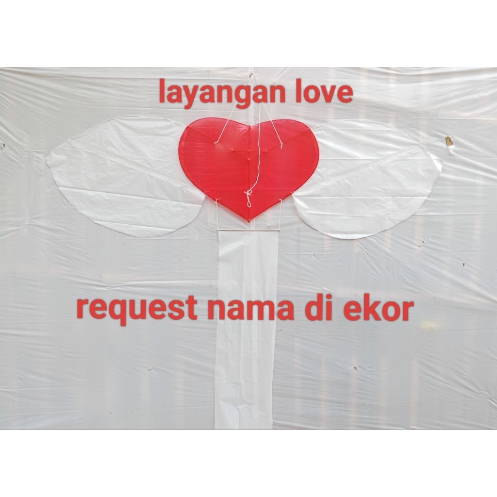 layangan love siap terbang