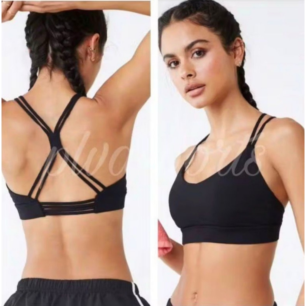 (Preloved) Black Caged Sport Bra