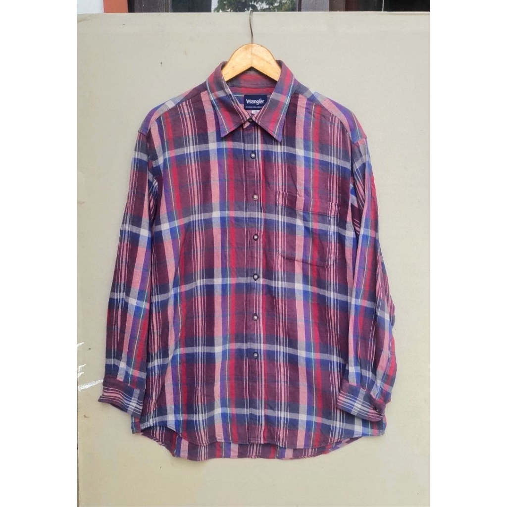 Kemeja Flannel Wrangler Tartan Unisex