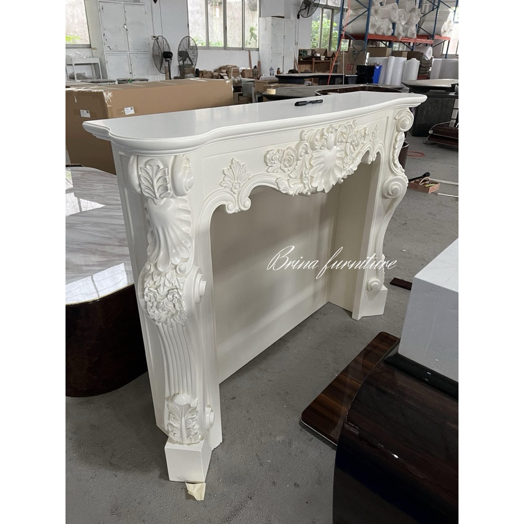 Meja Perapian Ukir, Fireplace Decor Classic, Fireplace Decor Carving,Meja Hias Murah