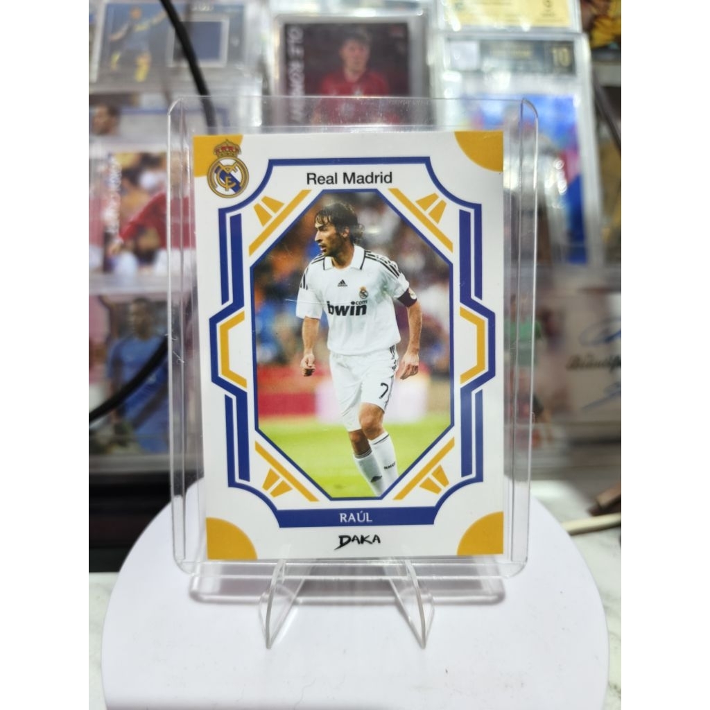 Photocard kartu bola original Daka Real Madrid Raul Gonzalez
