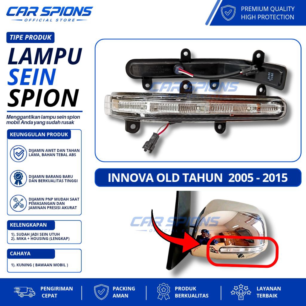 Lampu sein spion Innova Tahun 2005-2015 Original Sein mobil Innova Gran Barong
