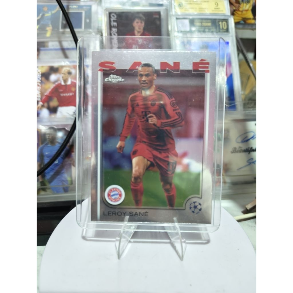 Photocard kartu bola original Topps Bayern Munchen Leroy Sane