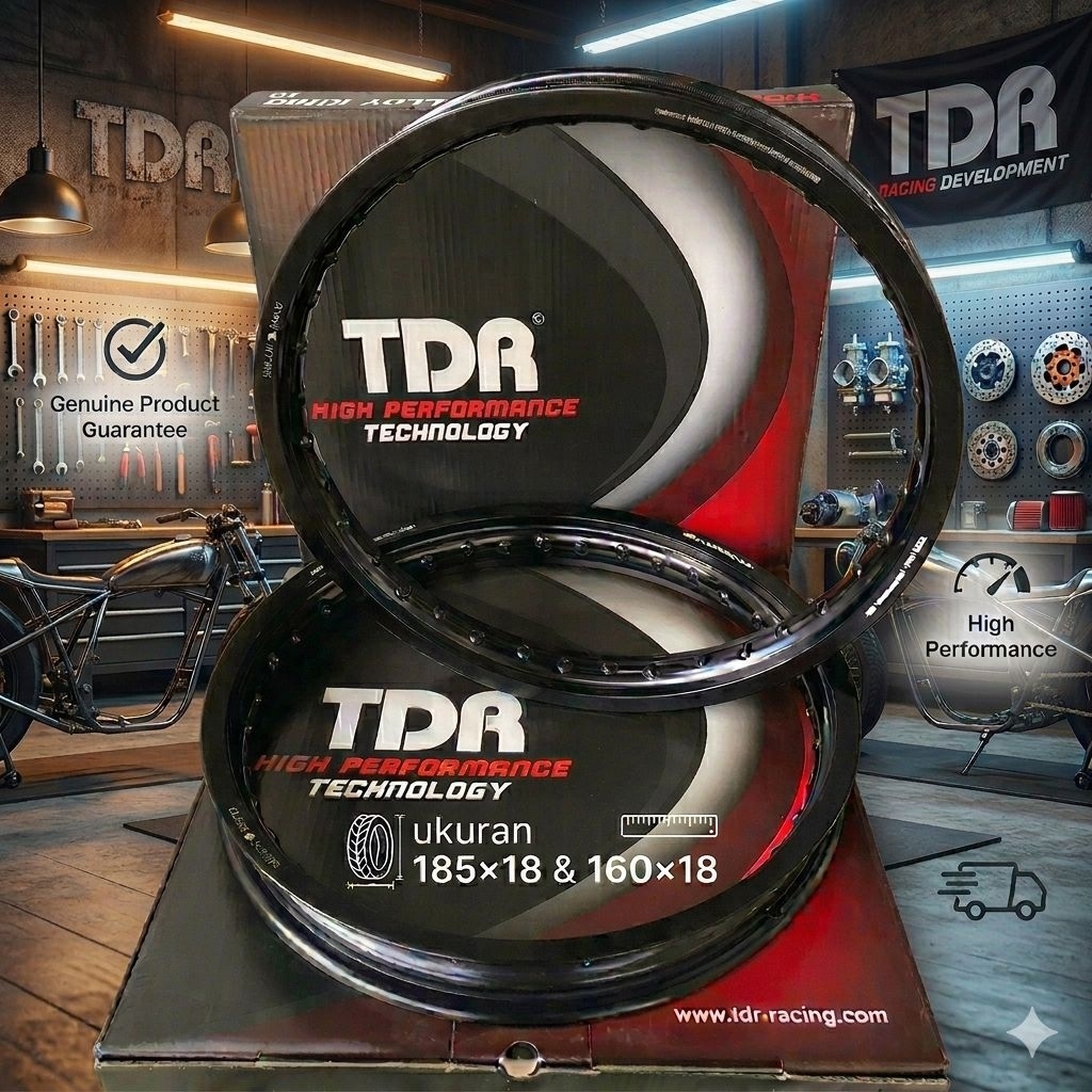 Velg TDR Titam Black Size 160 - 185 Ring 18