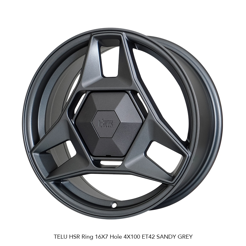 VELG MOBIL R16 HSR TELU HSR R16X7 H4X100 ET42 SANDY GREY 4 PCS VELG