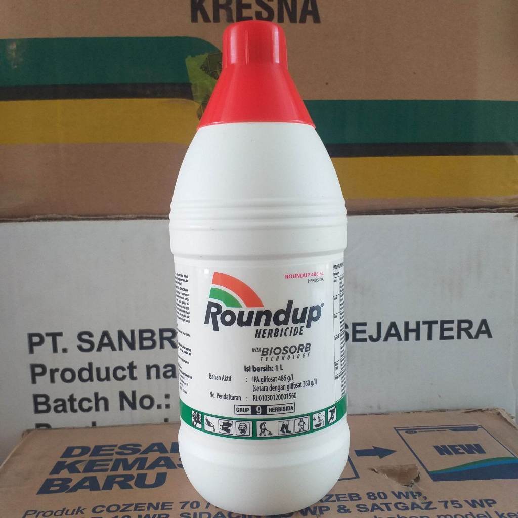 Roundup Herbisida 486SL 1 Liter Pembasmi Rumput Liar Pembasmi Rumput Liar & Gulma  4.7  2,5RB penila