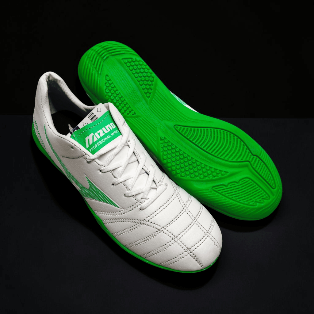 Kaaf - Sepatu Futsal Mizuno Monarcida White Green