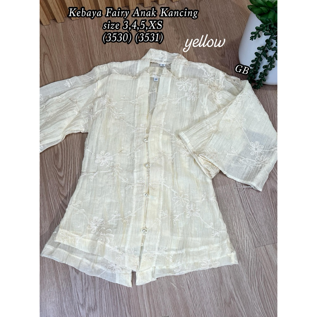 kebaya fairy anak kebaya lengan lonceng V neck leher kartini